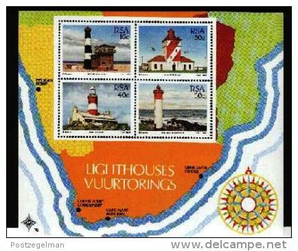 REPUBLIC OF SOUTH AFRICA, 1988, MNH Stamp(s) Lighthouses, Block Nr.21 F3718 - Unused Stamps