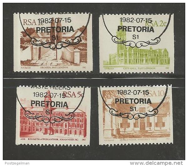 SOUTH AFRICA 1982 CTO Stamp(s) Buildings Coils - Used Stamps