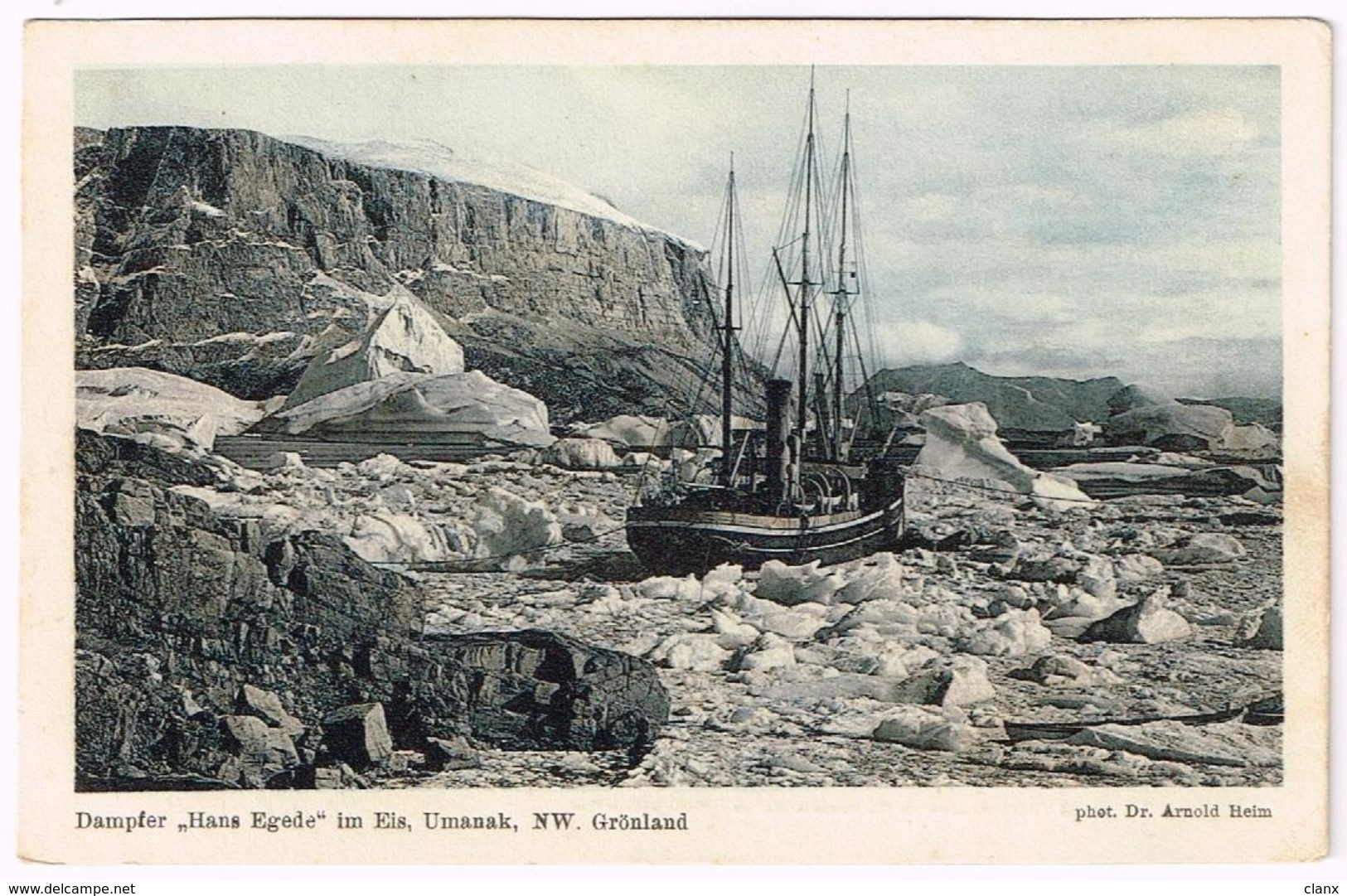 UMANAK 1910 Explorer Dr. Arnold Heim With "Hans Egede" In Greenland - Grönland