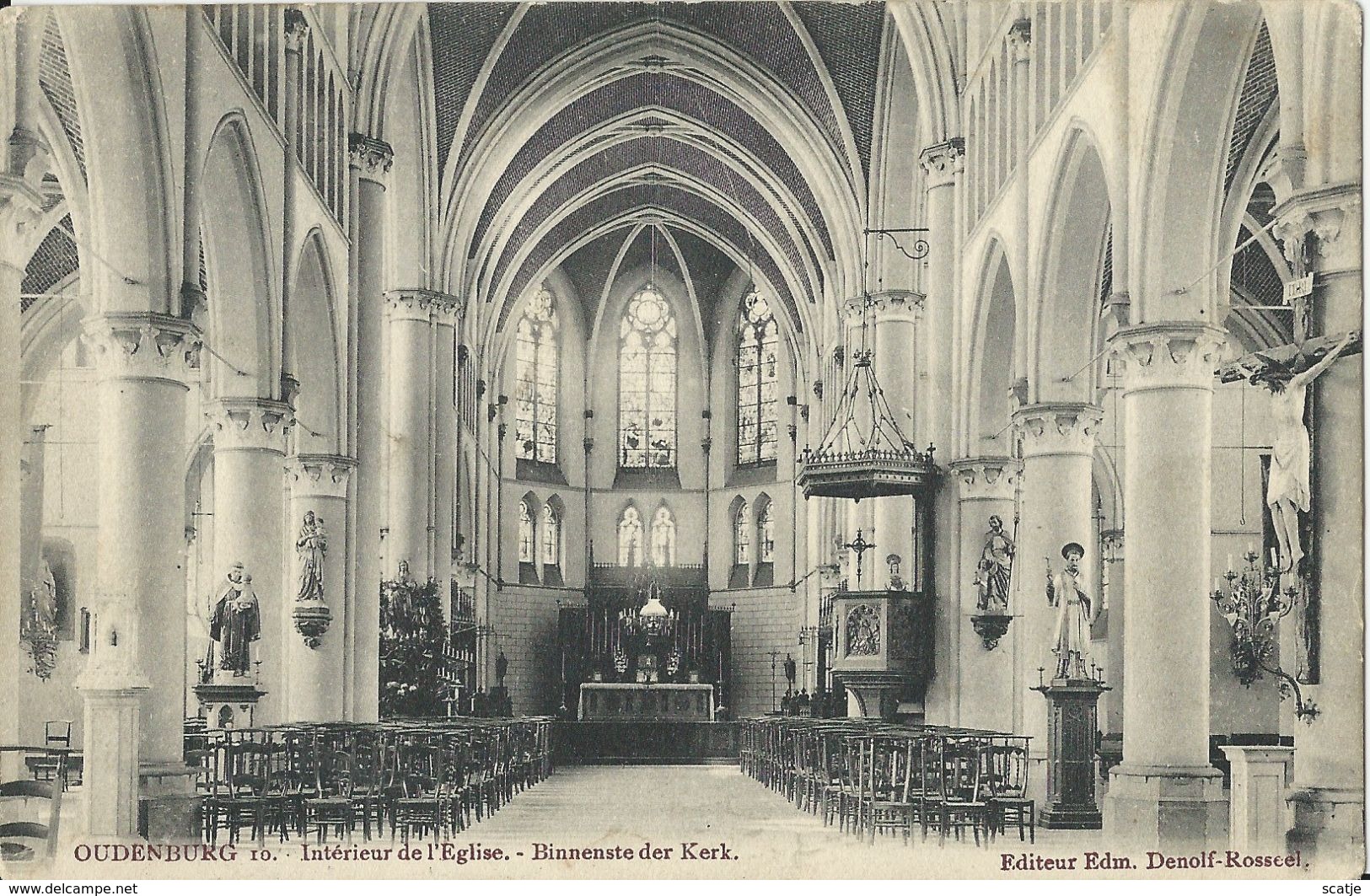 Oudenburg   -   Intérieur De L'Eglise   -   Prachtige Kaart  1905  Naar   Gand - Oudenburg