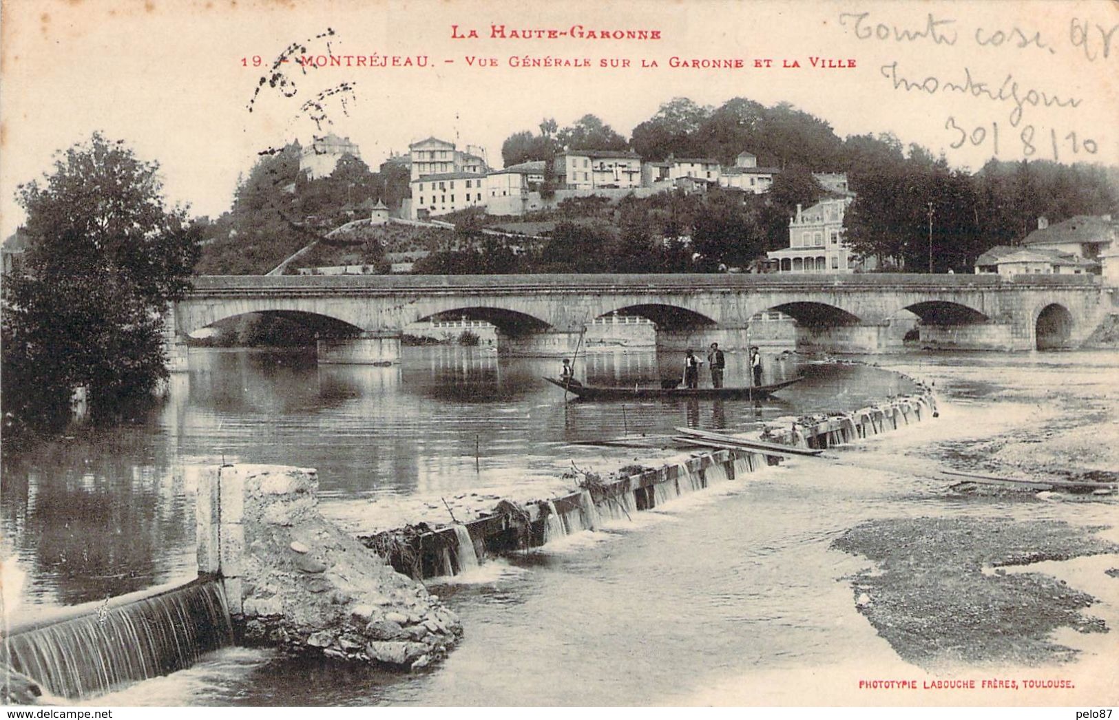 CPA (Labouche) Montréjeau Vue Générale Sur La Garonne Et La Ville (animée) N863 - Montréjeau