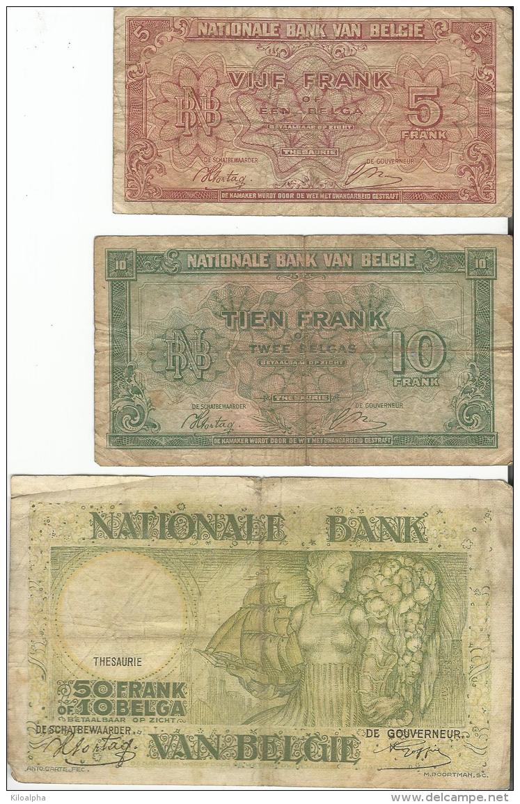 Billets De 5,10 , 20 & 50 Francs (4 Scans) - Other & Unclassified