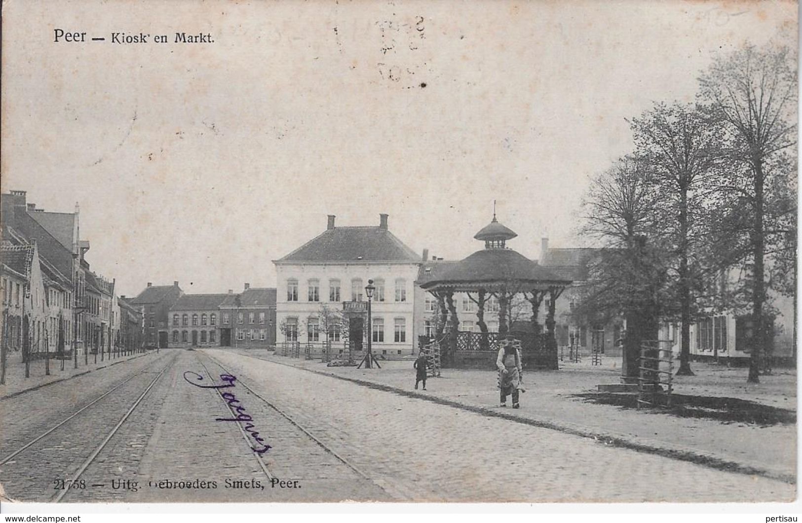 Markt En Kiosk 1907 - Peer