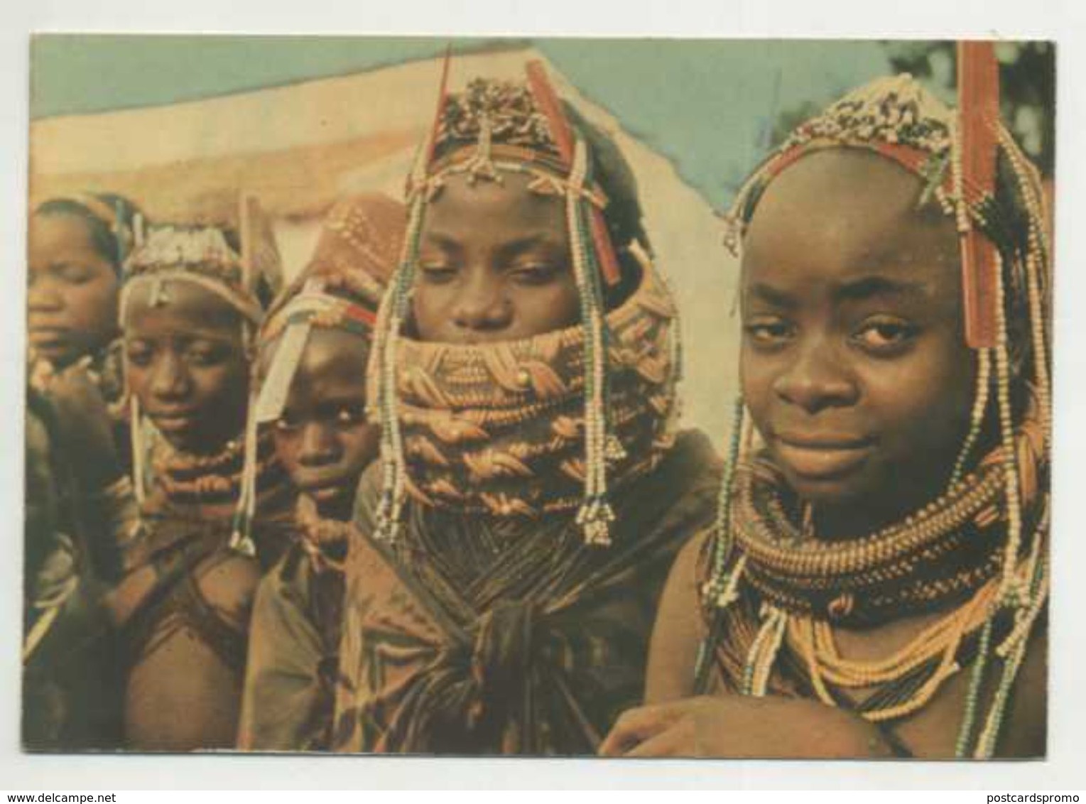 ANGOLA, Ethnic, Woman, Typical Hairstyles  (2 Scans ) - Angola