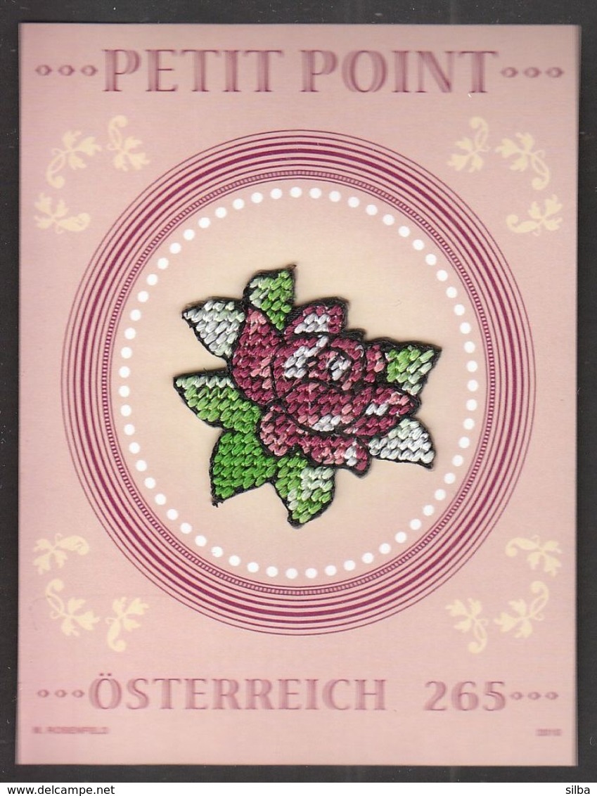 Austria 2010 / Miniature Sheet - Petit Point / Rose - Unused Stamps