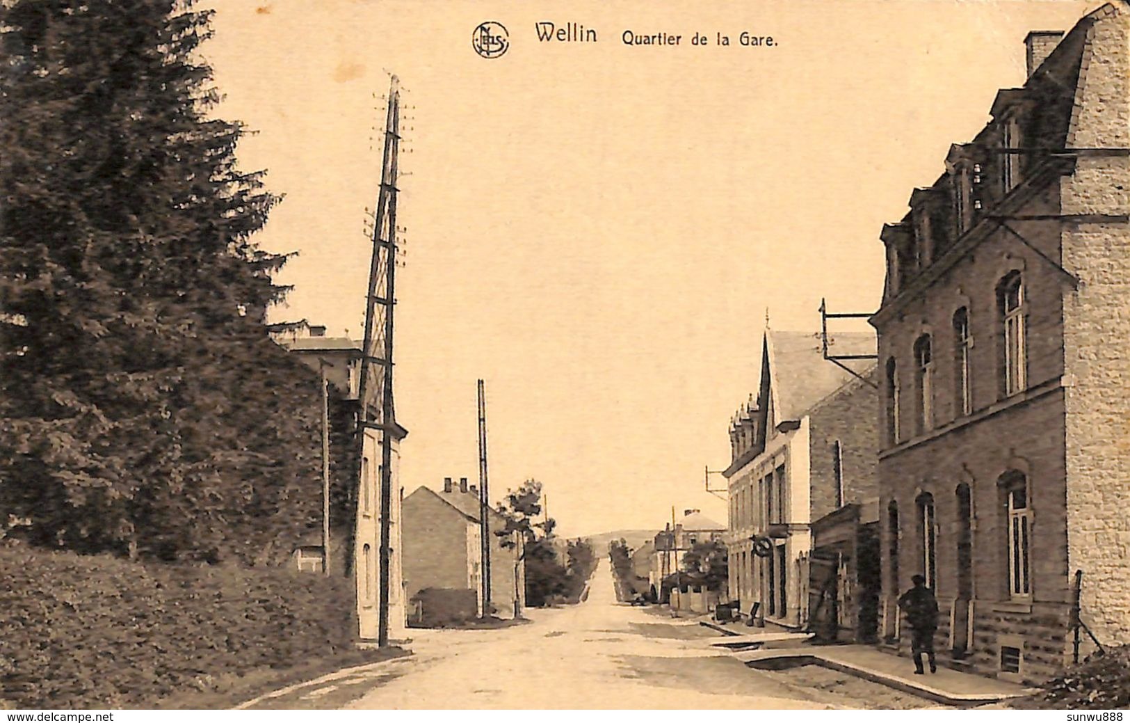 Wellin - Quartier De La Gare (animée, Edit. Vve J Banneux) - Wellin