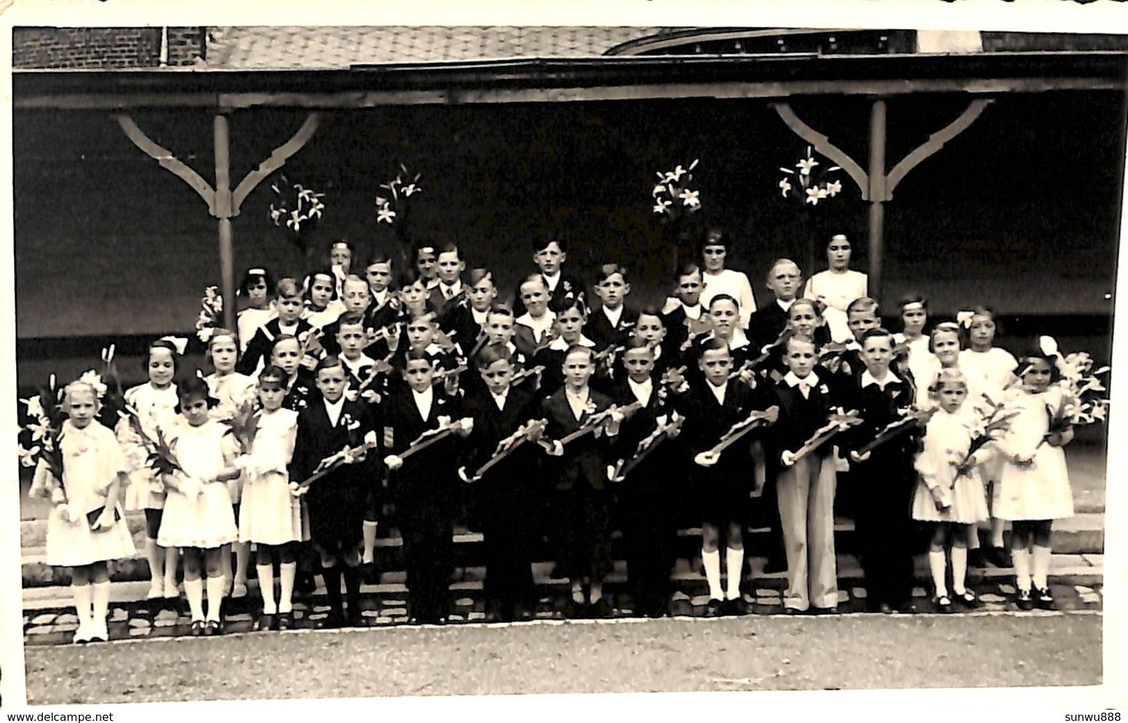 Welkenraedt - Carte Photo Groupe Enfants Communion - Welkenraedt