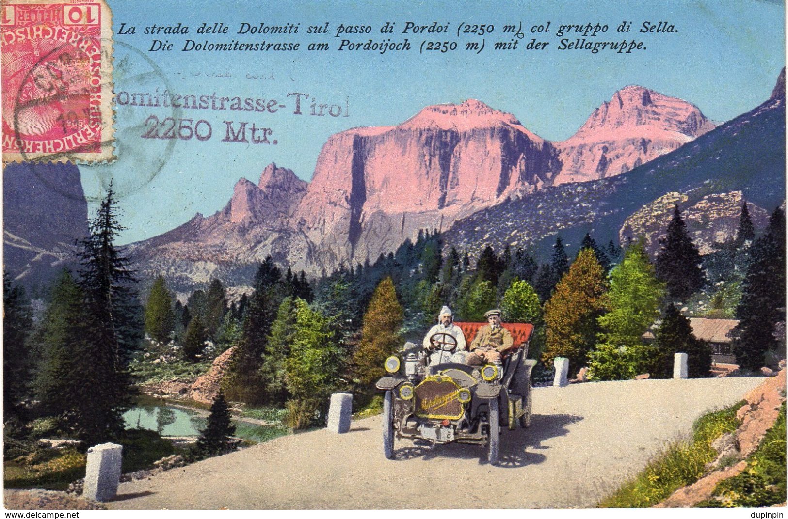 La Strada Delle Dolomiti Sul Passo Di Pordoi (2250m) Col Gruppo Di Sella - Trento