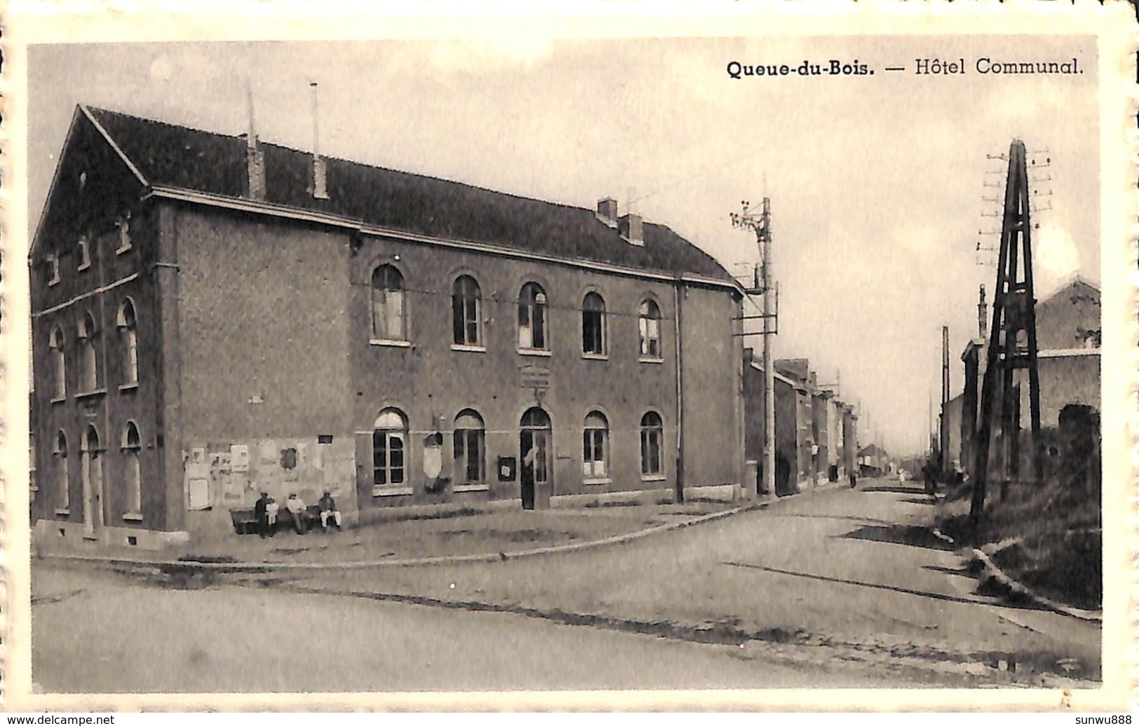 Queue-du-Bois - Hôtel Communal (animée, Edit. Bonomme-Moise) - Beyne-Heusay