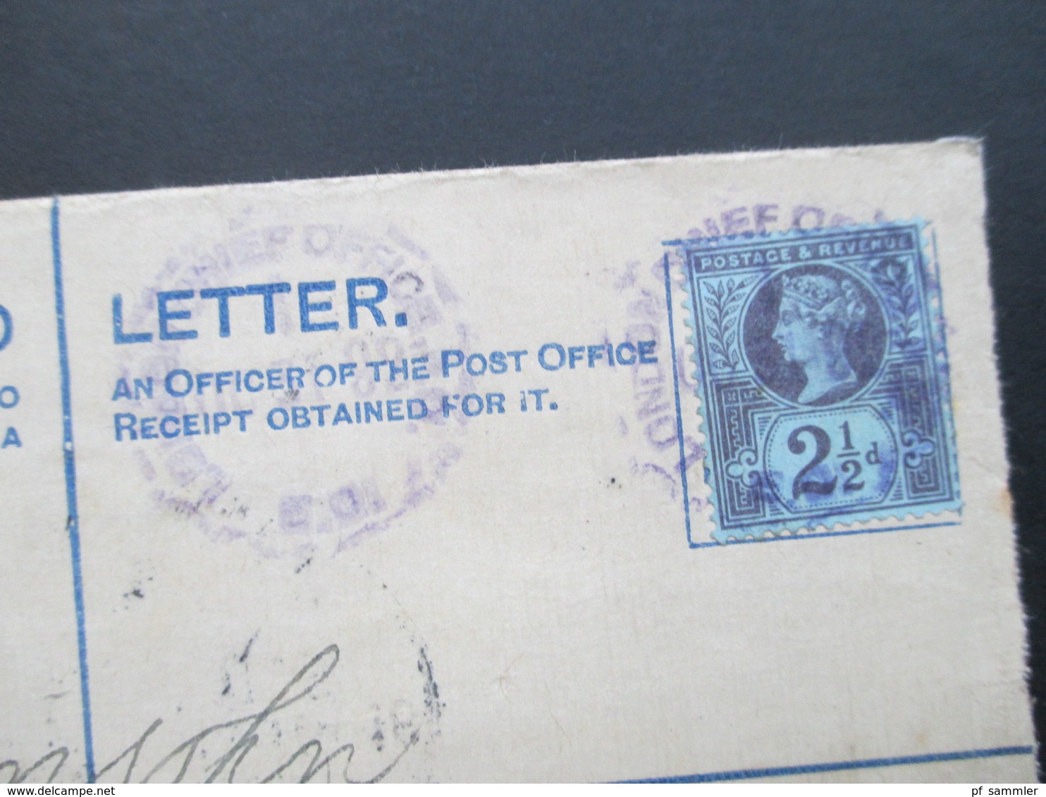 GB 1892 Registered Letter Mit Zusatzfrankatur Nr. 89 Blauer / Violetter Stempel London!! Nach Berlin 2 Ankunftsstempel - Briefe U. Dokumente