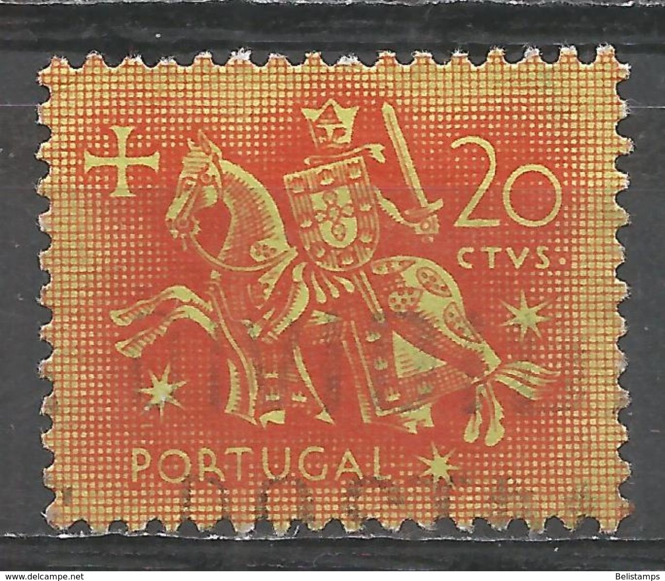 Portugal 1953. Scott #763 (U) Equestrian Seal Of King Diniz - Oblitérés