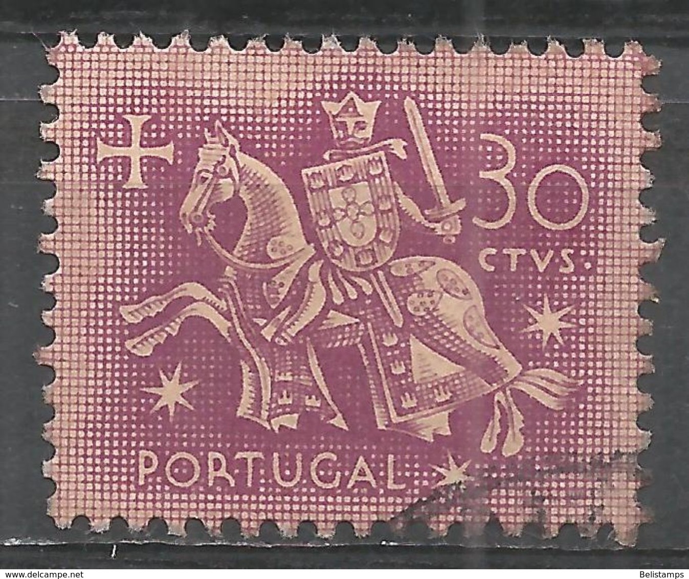 Portugal 1956. Scott #763A (U) Equestrian Seal Of King Diniz - Usado