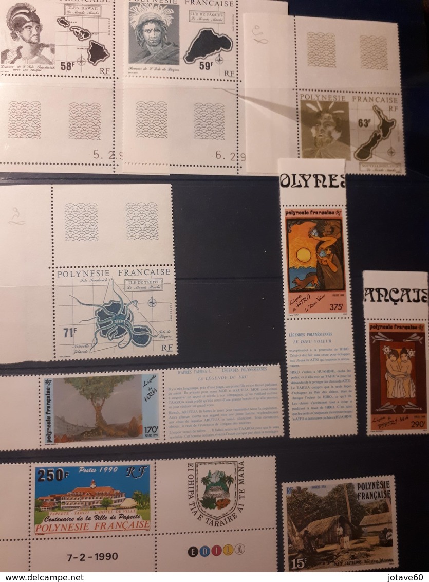 Affaires ! Lot De + De 70 Timbres Polynésie Neufs, Surtout Entre 92 Et 375, Avec Quelques Fortes Cotes Dont Le 355 - Collections, Lots & Séries