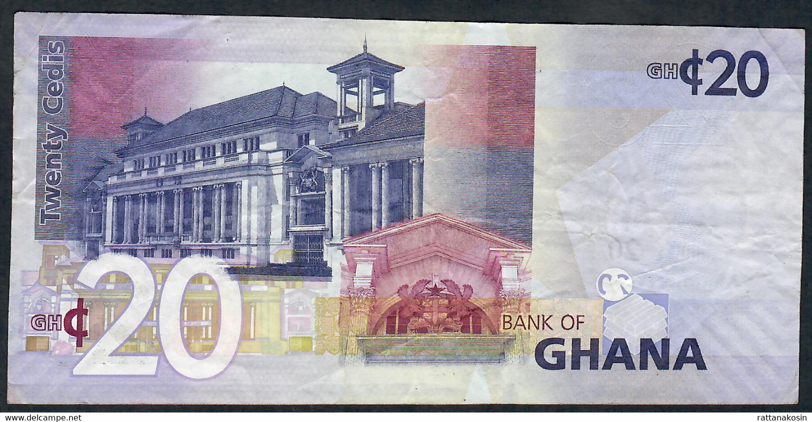 GHANA P40f 20 CEDIS 1.7.2015 #WU Signature 13  VF - Ghana