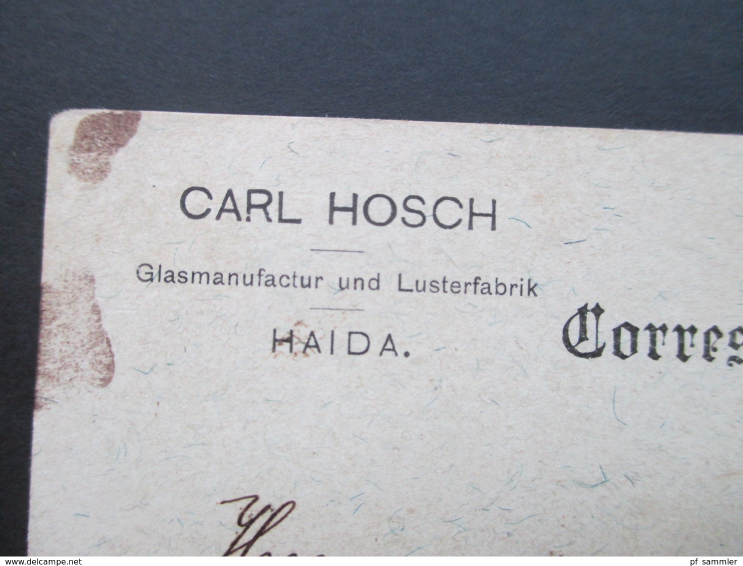 Österreich 1899 Postkarte / Firmenkarte Carl Hosch Glasmanufactur Und Lusterfabrik Haida. Nach Schöneberg - Briefe U. Dokumente