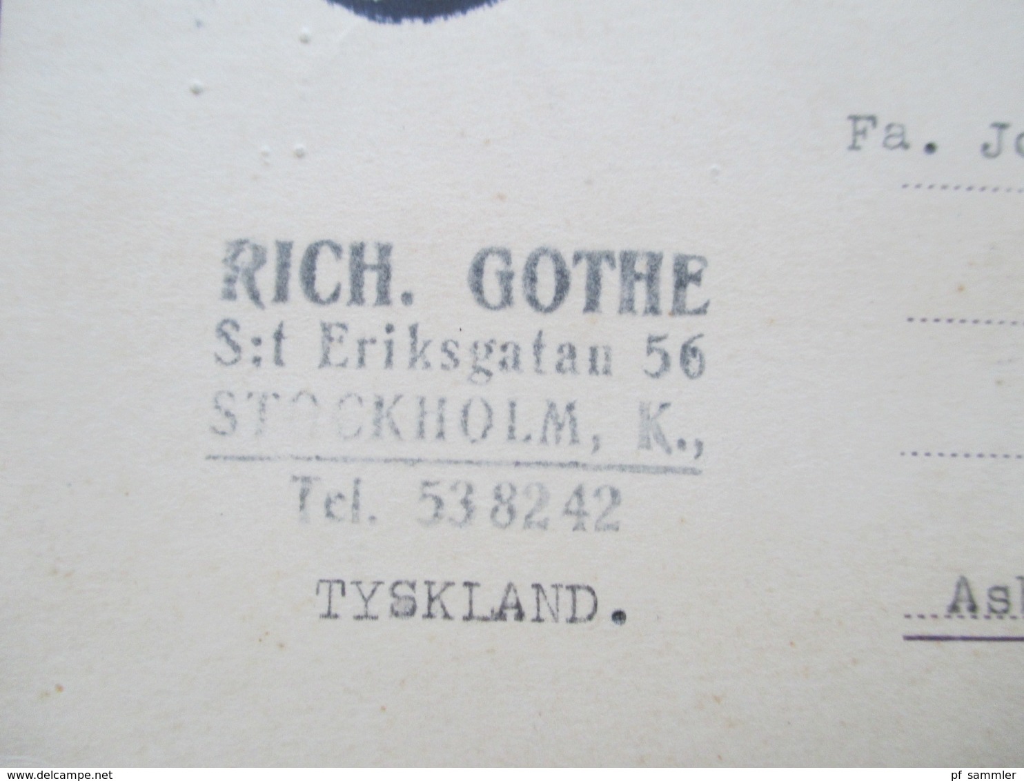 Schweden 1944 Ganusache Mit 2 Zusatzfrankaturen Von Stockholm Nach Asbach. Zensurpost. Lederabschleifmachine - Covers & Documents