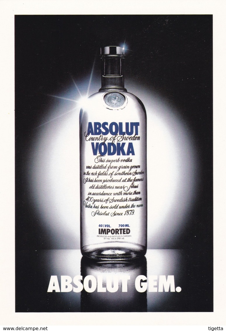 PROMOCARD N°  609  ABSOLUT GEM - Pubblicitari