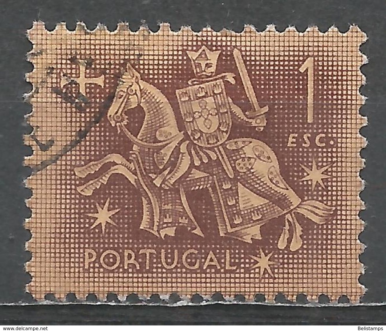 Portugal 1953. Scott #766 (U) Equestrian Seal Of King Diniz - Oblitérés