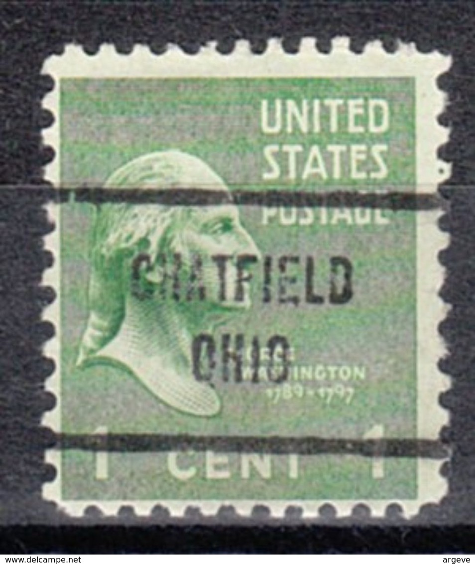 USA Precancel Vorausentwertung Preo, Locals Ohio, Chatfield 713 - Vorausentwertungen