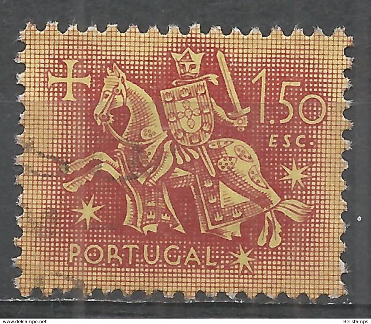 Portugal 1953. Scott #768 (U) Equestrian Seal Of King Diniz - Oblitérés