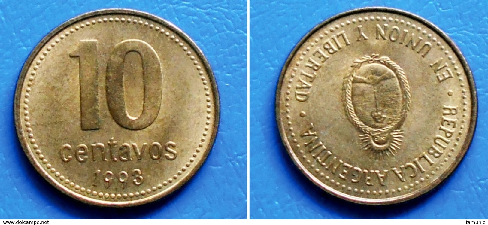 ARGENTINA  10 Centavos 1993 Type: II - NUMBER *3* - Argentine
