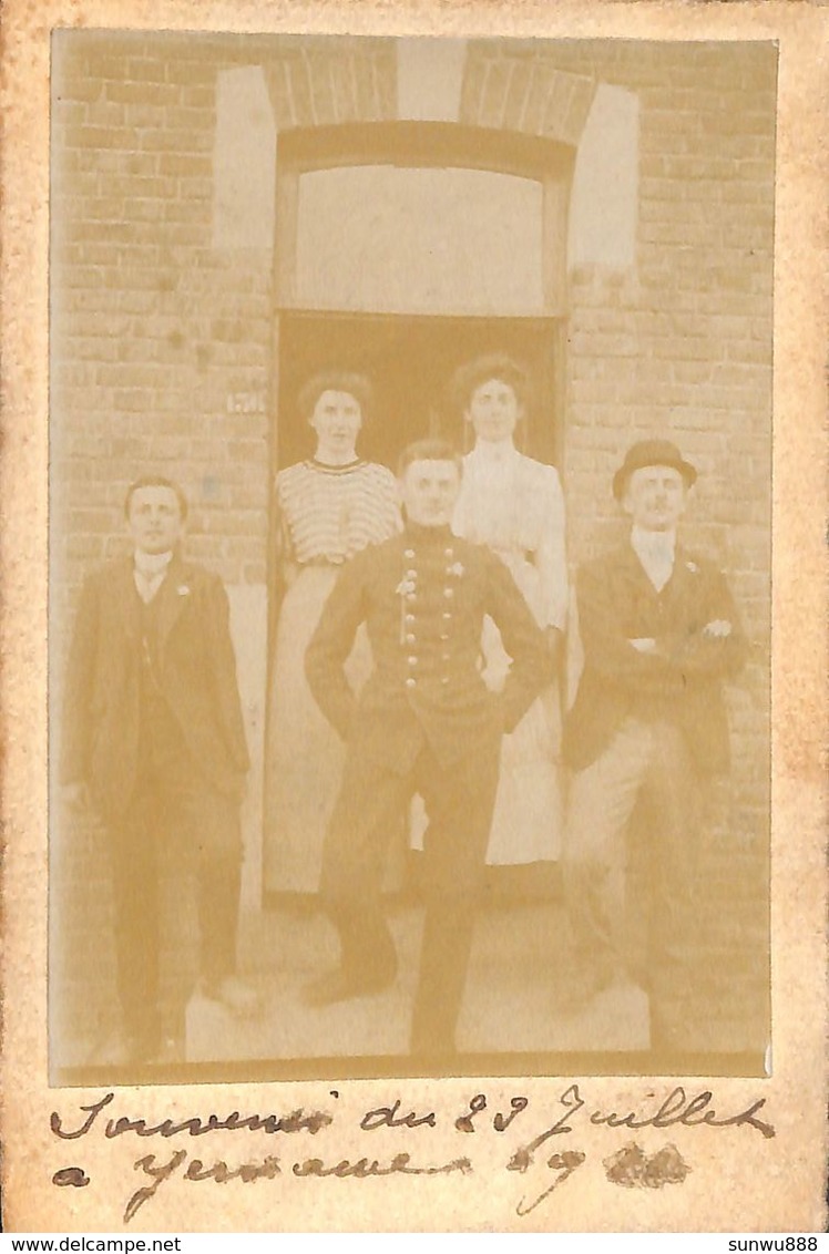 Yernawe - Carte Photo Famille Animée 1911 - Saint-Georges-sur-Meuse