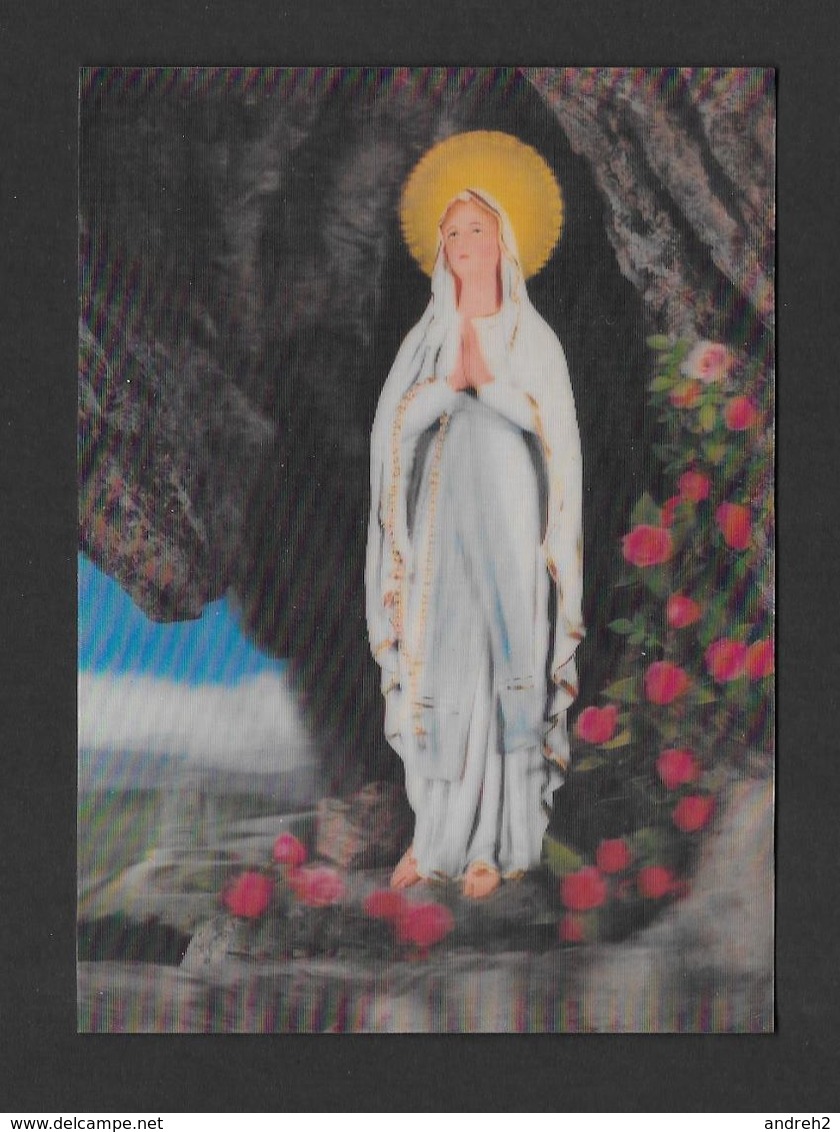RELIGIONS - 3 D DIMENSIONS RELIGIOUS CARD 3-D DE LA VIERGE MARIE - Vierge Marie & Madones