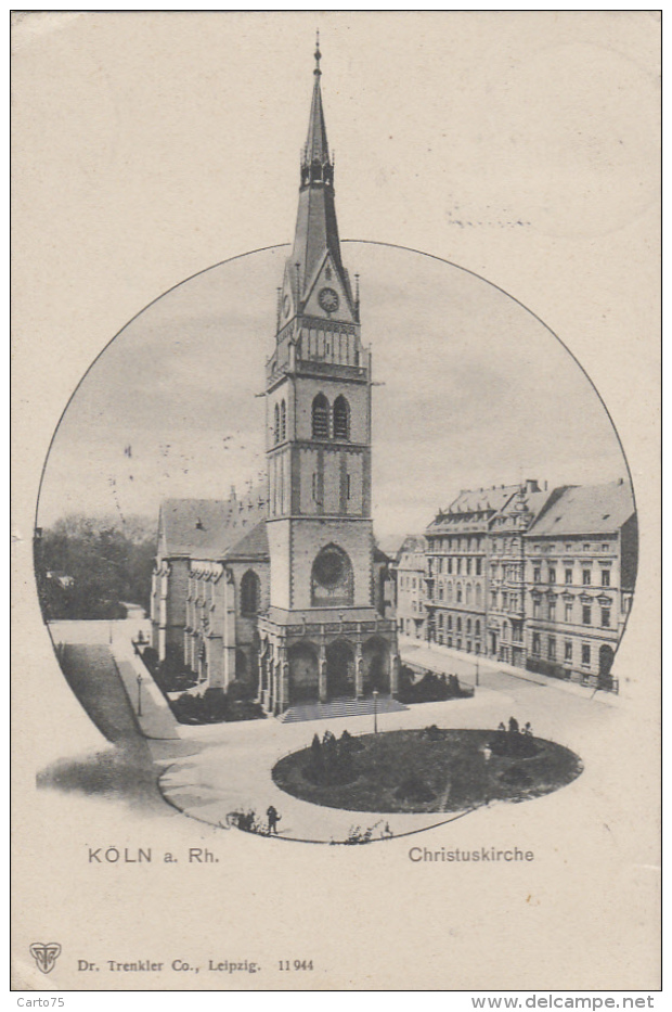 Allemagne - Koeln Köln - Christuskirche - Postmarked 1905 - Koeln