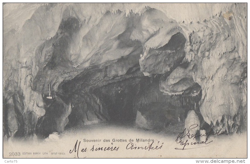 Suisse - Boncourt - Souvenir Des Grottes De Milandre - 1903 - Boncourt