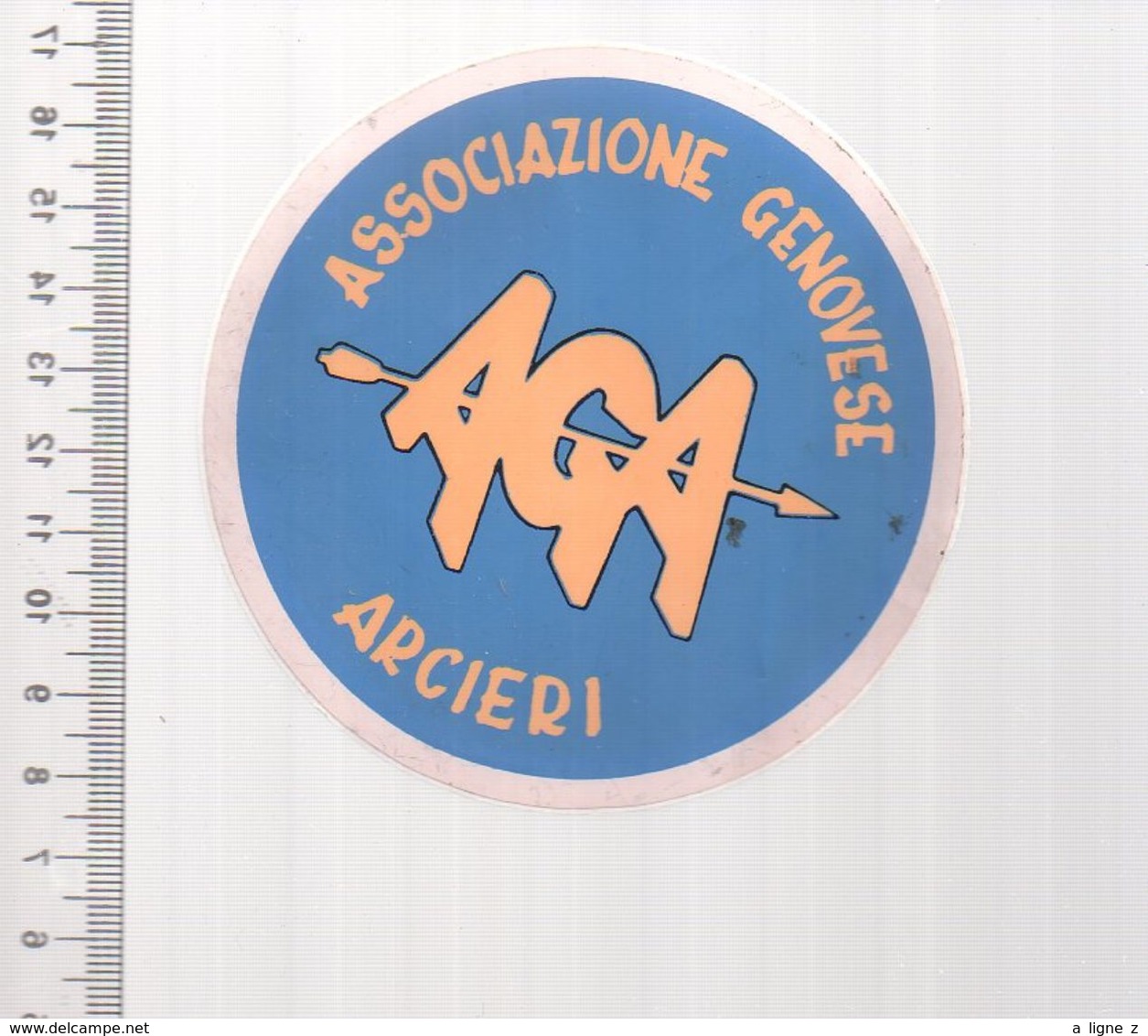 REF 10 : Autocollant Sticker Thème TIR A L'ARC Archerie Archer Compagnie Club Arcieri Genovese - Tir à L'Arc