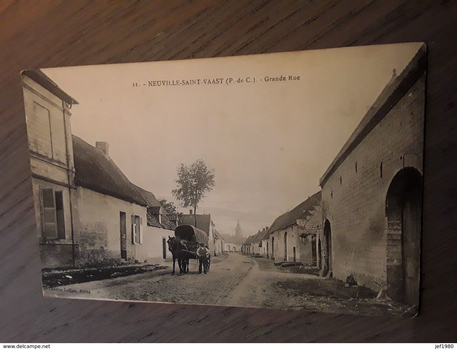 POSTKAART NEUVILLE SAINT VAAST    GRANDE RUE L - Arras