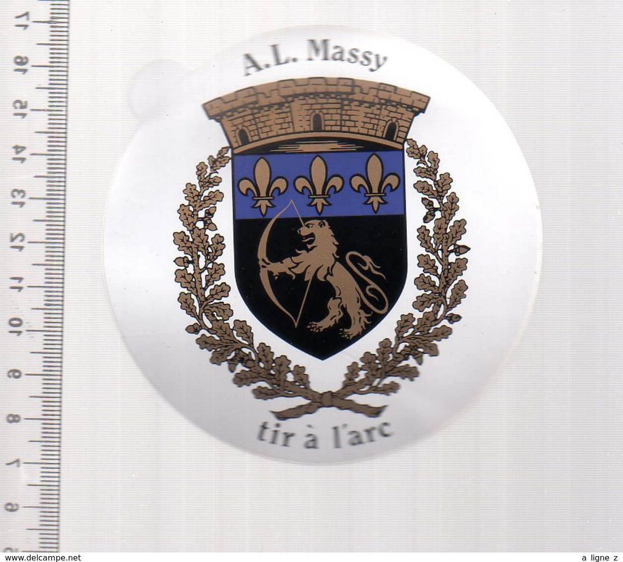 REF 10 : Autocollant Sticker Thème TIR A L'ARC Archerie Archer Compagnie Club Massy - Archery