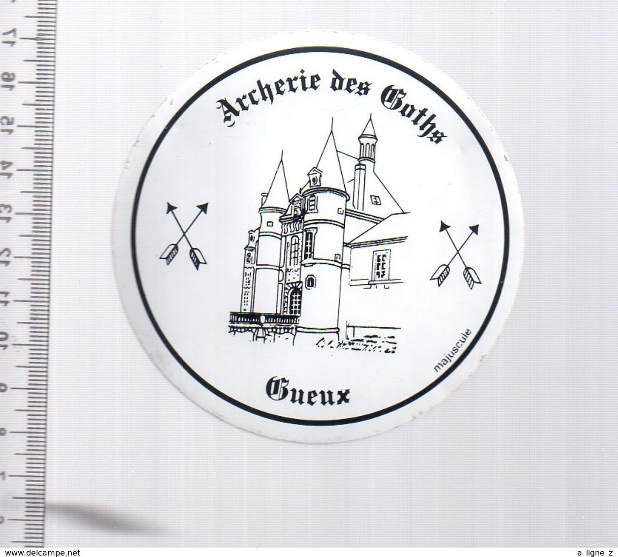 REF 10 : Autocollant Sticker Thème TIR A L'ARC Archerie Archer Compagnie Goths GUEUX - Tir à L'Arc