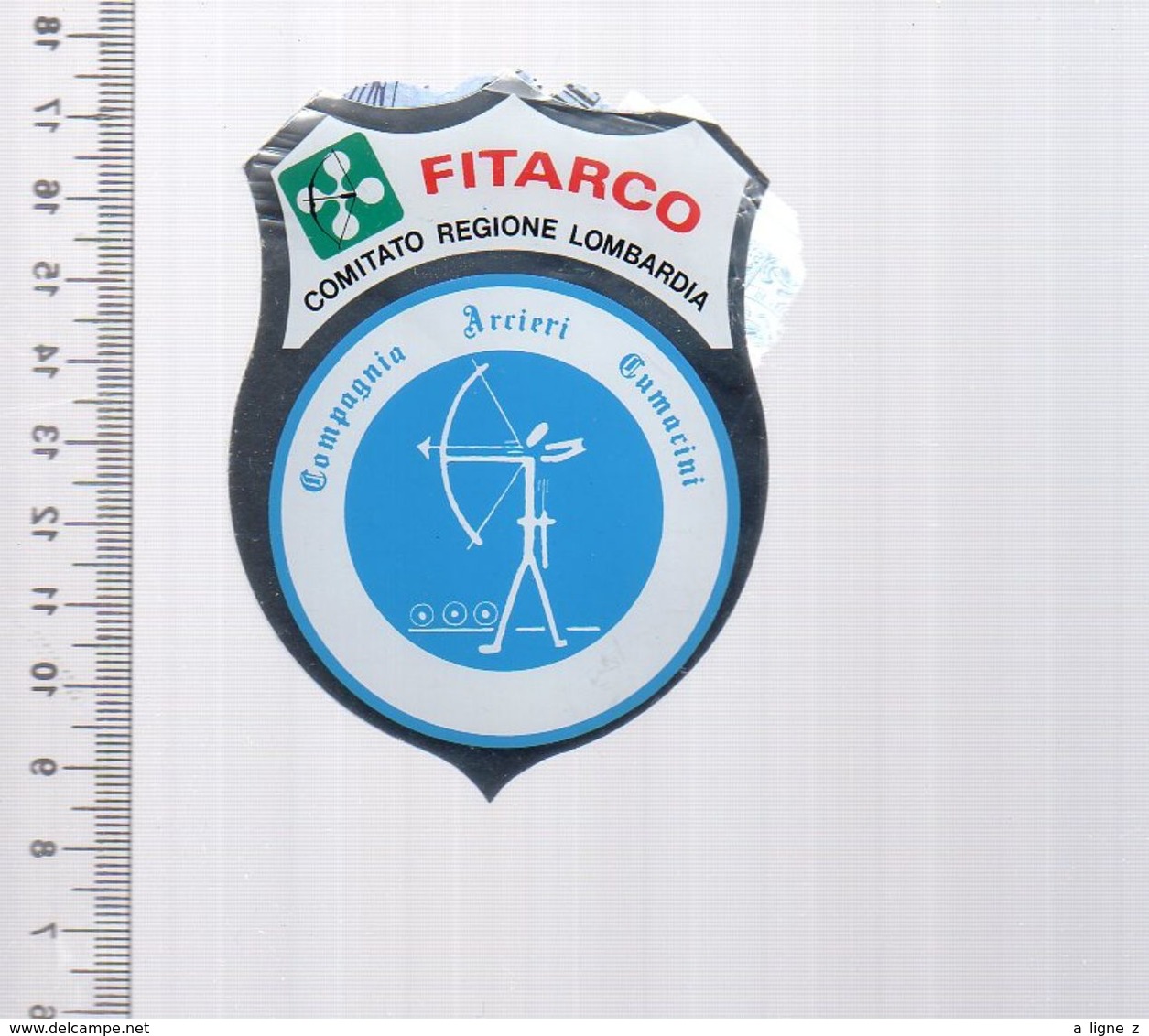 REF 10 : Autocollant Sticker Thème TIR A L'ARC Archerie Archer Compagnie Italie FITARCO - Tir à L'Arc