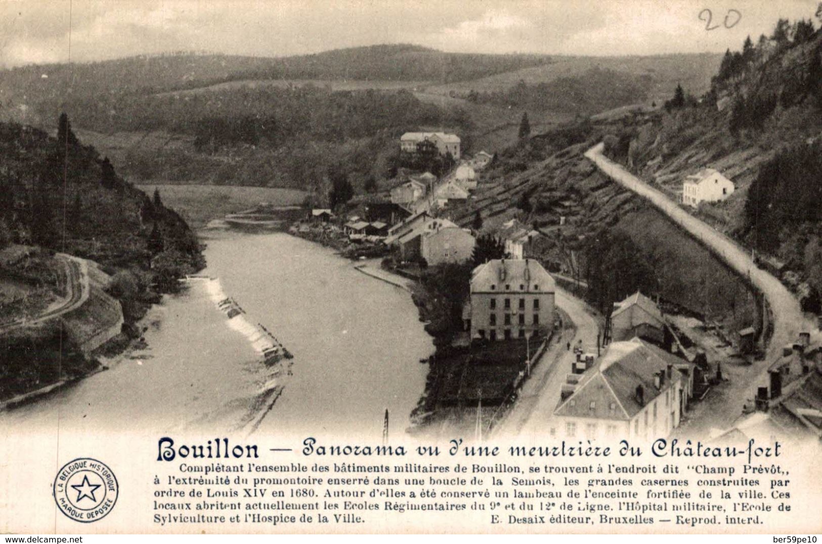 BELGIQUE BOUILLON PANORAMA VU D'UNE MEURTRIERE DU CHATEAU-FORT - Bouillon