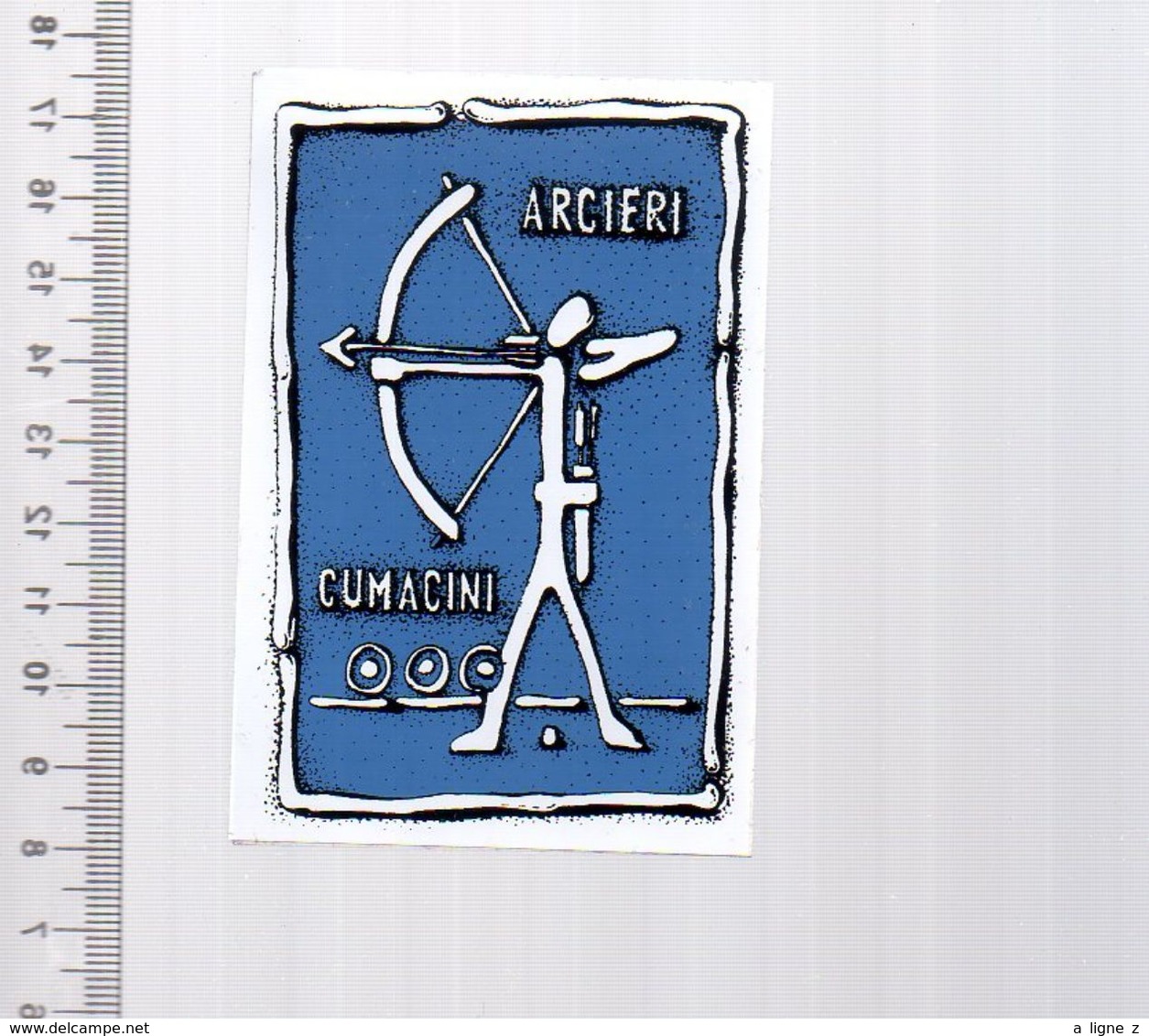 REF 10 : Autocollant Sticker Thème TIR A L'ARC Archerie Archer Compagnie Acieri Cumacini - Tiro Al Arco