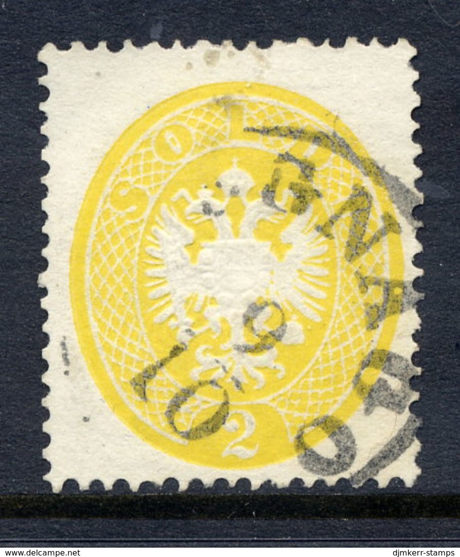 AUSTRIA: LOMBARDY VENETIA 1863 Arms 2 Soldi Perforated 14,  Used.  Michel 14 - Used Stamps