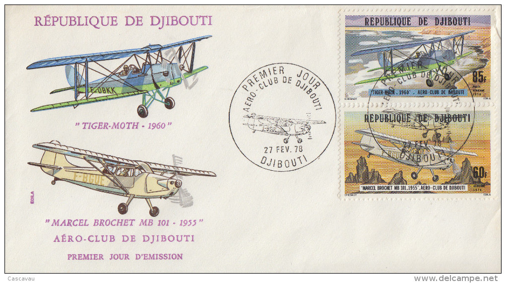 Enveloppe  FDC  1er  Jour    REPUBLIQUE   De   DJIBOUTI   Aéro - Club  De  DJIBOUTI   1978 - Djibouti (1977-...)