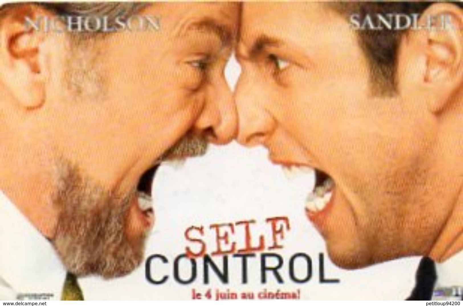 CARTE D'ENTREPRISE SELF CONTROL Cinéma  *JACK NICHOLSON *ADAM SANDLER  Self Control - Cinécartes