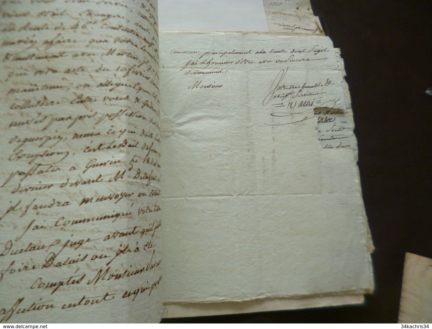 Archive Lozère Gard Baron De Cabiron + de 30 documents 19ème Saint Etienne Vallée Française