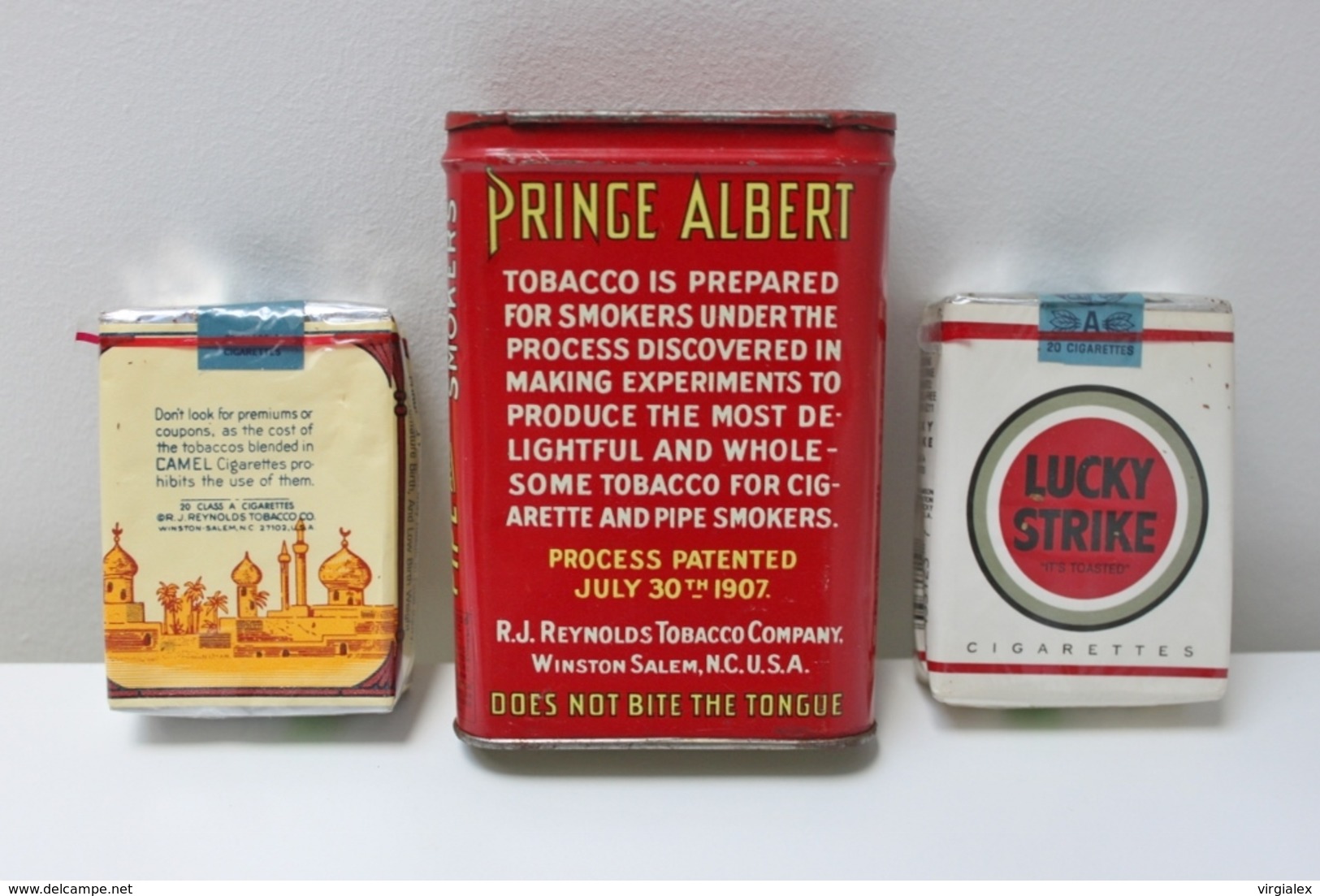 Lot Tabac Ancien US Pour Reconstitution Historique WW2 39/45 - CAMEL - LUCKY STRIKE - PRINCE ALBERT - Equipment