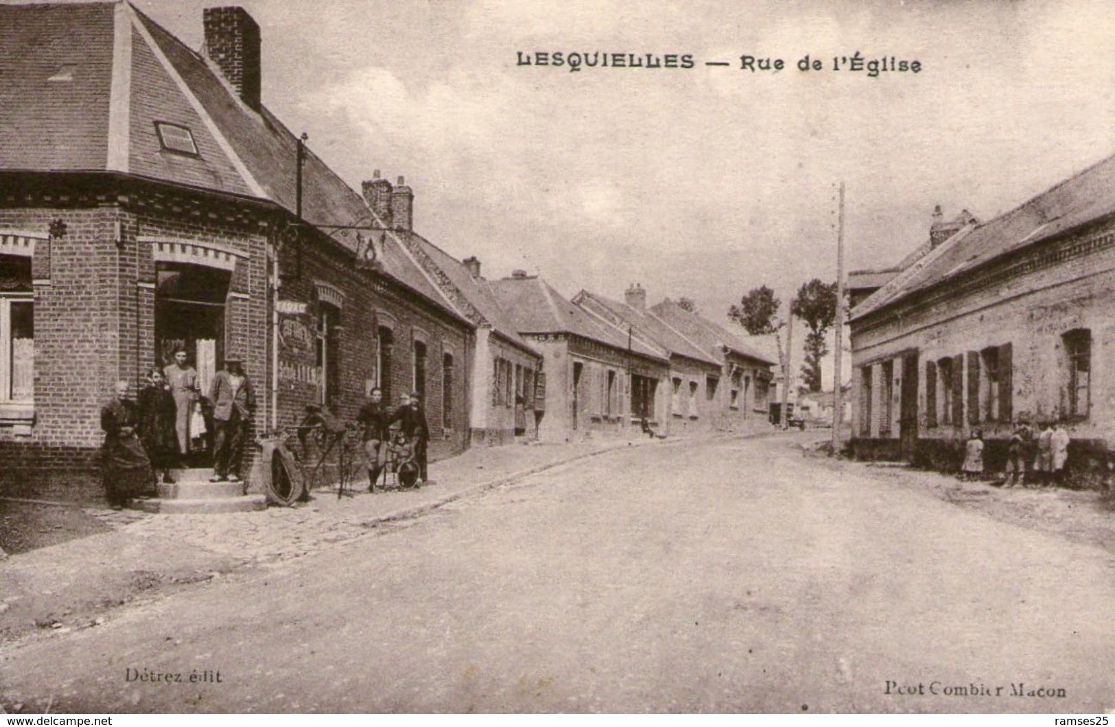 (58) CPA  Lesquielles  Rue De L'eglise  (bon Etat) - Autres & Non Classés