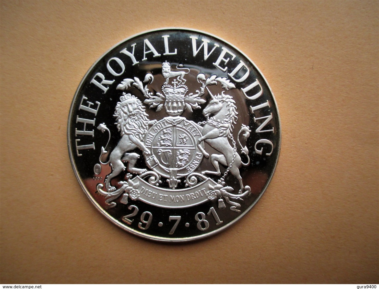 Munt/Medaille Prince Charles & Diana Wedding 1981 999/1000 Ag, +-35 Gr. - Royal/Of Nobility