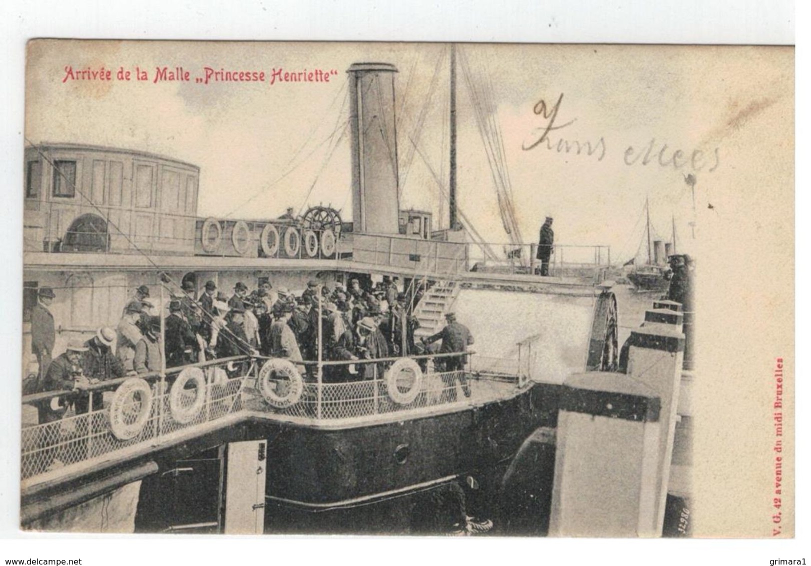 Ostende  Arrivée De La Malle "Princesse Henriette" - Oostende