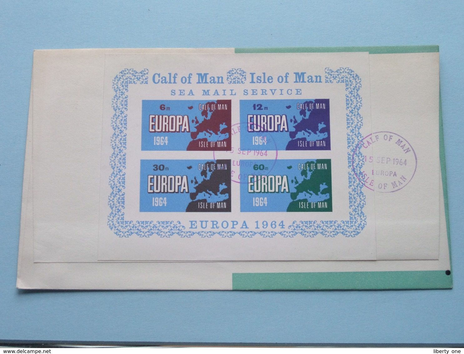 CALF Of MAN - ISLE Of MAN Sea Mail Service ( FDC ) EUROPA - 1964 ( See Photo's ) ! - Man (Ile De)