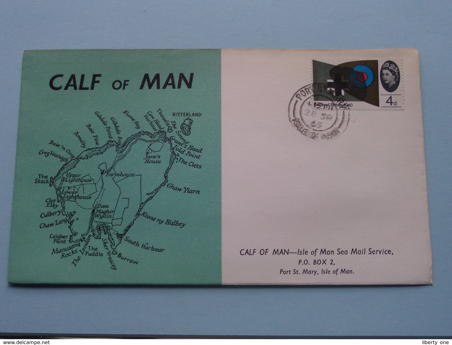 CALF Of MAN - ISLE Of MAN Sea Mail Service ( FDC ) EUROPA - 1965 ( See Photo's ) ! - Man (Ile De)