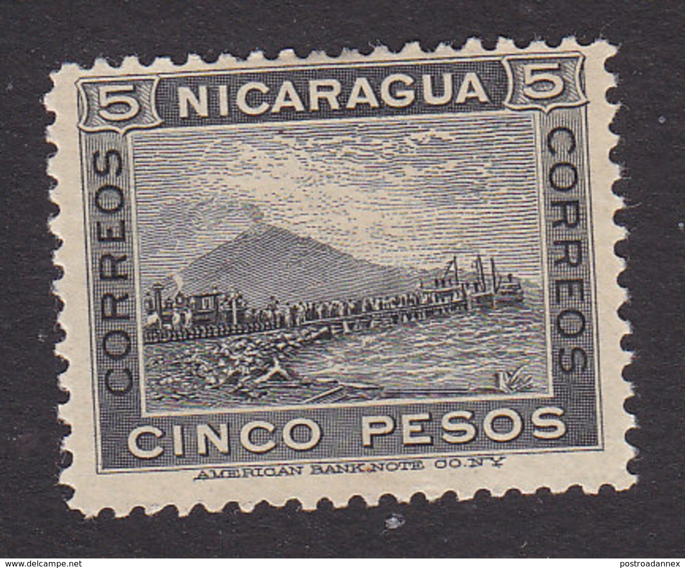 Nicaragua, Scott #133, Mint No Gum, Mt. Momotombo, Issued 1900 - Nicaragua