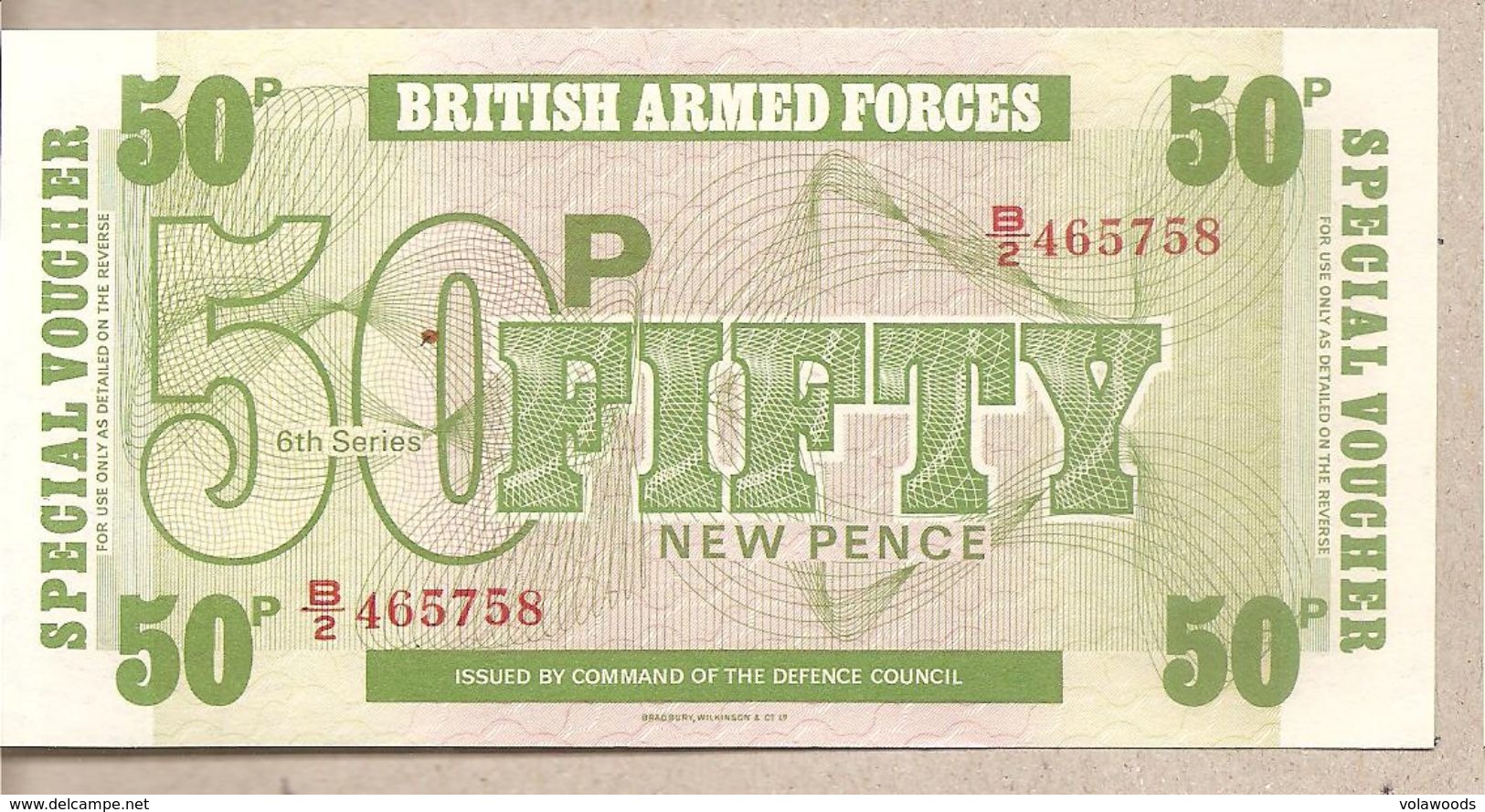 British Armed Forces - Banconota Non Circolata FdS Da 50 New Pence - Sesta Serie  P-M49 - 1972 #19 - Forze Armate Britanniche & Docuementi Speciali