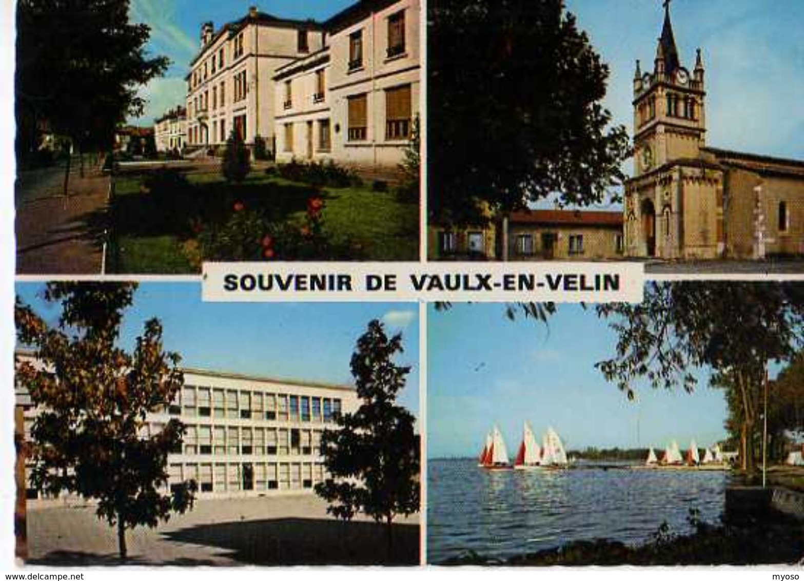 69 VAUX EN VELIN Mairie Eglise Groupe Scolaire Paul Langevin Arch Bornarel Le Grand' Large - Vaux-en-Velin