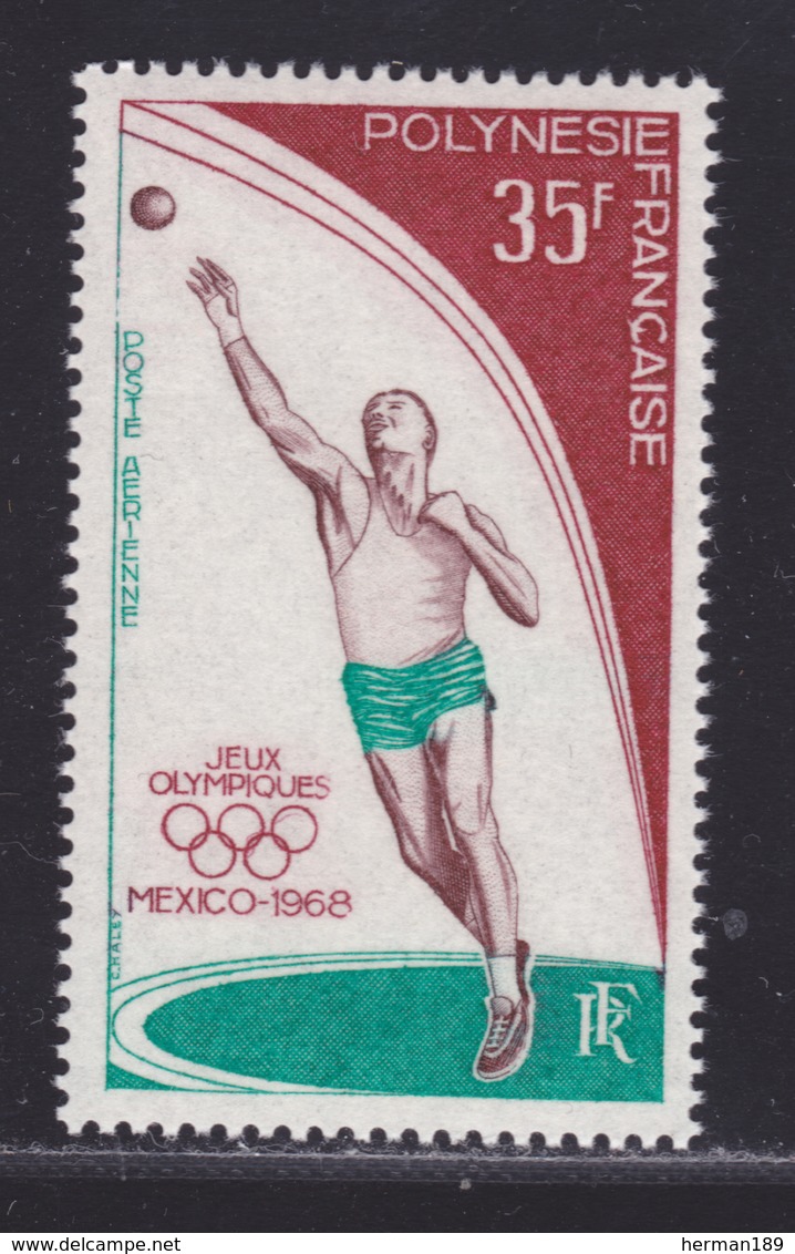 POLYNESIE AERIENS N°   26 ** MNH Neuf Sans Charnière, TB (D4968) Jeux Olympiques De Mexico - Unused Stamps